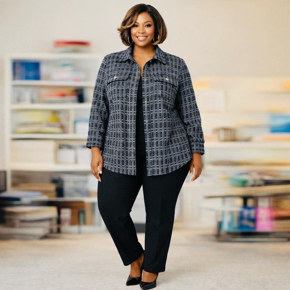 Torrid Classic Black and Silver Blazer - Picture 2 of 6